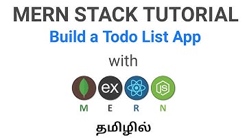 Build a Todo List app with MERN Stack (MongoDB,Express.js,React.js,Node.js) in Tamil | MERN Tutorial