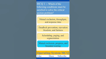 Most Important Operating System MCQ On Critical Section #shorts #ytshorts #viral #trending