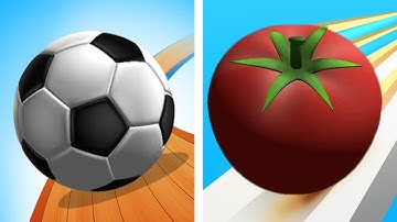 Football Ball vs Tomato Ball, Who is faster? Going Balls - Speedrun Gameplay Level 94