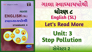 Std-8 English | Unit: 3 Stop Pollution | Let