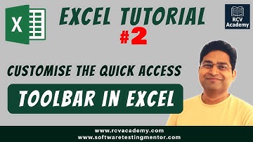 Excel Tutorial #2 - Customize the Quick Access Toolbar in Excel