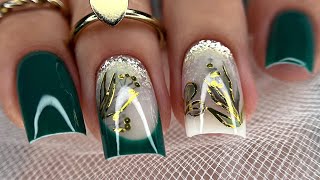 картинка: 💥ВЫУЧИ ЭТУ ТЕХНИКУ и будешь делать растяжку КАК ПРОФИ!ЭФФЕКТНЫЕ ЗОЛОТЫЕ БЛЕСТКИ! Френч