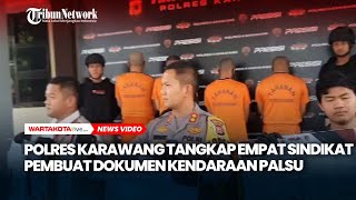 Polres Karawang Tangkap Empat Sindikat Pembuat Dokumen Kendaraan Palsu