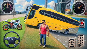 Go to Town 6 - Transport Bus & Bike Driving in Open World Game - Android Gameplay