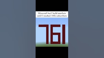 (761) Minecraft but I build numbers until I reached 100k subscribers #minecraft #minecraftshorts