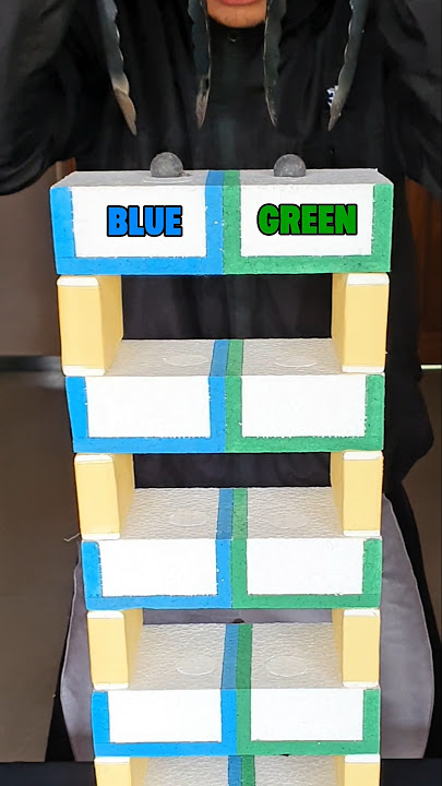 Green Or Blue? Hot Ball Experiment #games #challenge #experiment #shorts