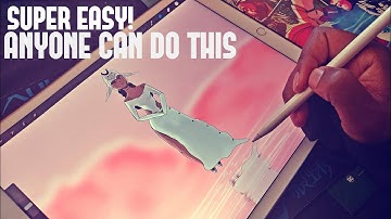 HOW TO CREATE A WATER REFLECTION IN PROCREATE 4 ON IPAD PRO DRAWING WITH ART FACE