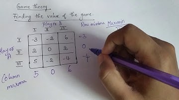 Finding the value of the game| Game theory