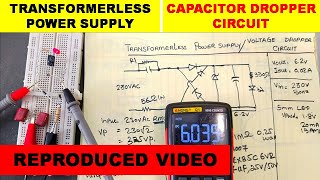 {680} Transformerless Power Supply Circuit, Capacitor Dropper Circuit