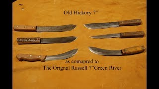 Old Hickory 7'Butcher Knife compared to The Original Green River 7' Butcher knife