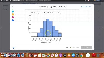 Clusters, gaps, peaks, and outliers