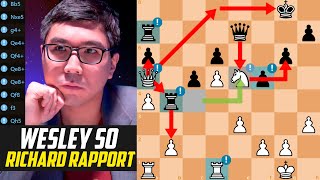 Wesley So is Genius! 10 Great Moves in a game against Richard Rapport  Grand Chess Tour Blitz 2023