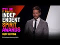 EVERYTHING EVERYWHERE ALL AT ONCE wins BEST EDITING at the 2023 Film Independent Spirit Awards.