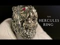 Hercules ring with diamond eyes  ajt jewellery