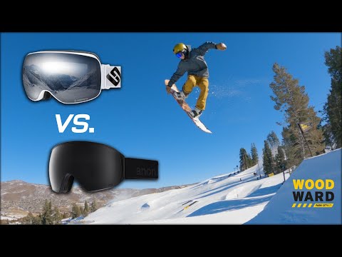 $40 Goggles vs BEST Goggle Money Can Buy ??!! ON SNOW Review at Park City Woodward