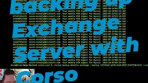 See the Details of Your Exchange Server backup with Corso