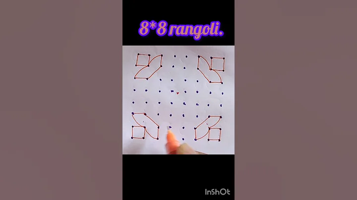 8*8rangoli.#colorrangolidesigns #rangoli #muggulu#kolam #shortfeed  #dailyrangoli #shortsviral #dots