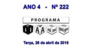 Programa iAmigos nº 222 - Agenda Cultural (26/04/2016)