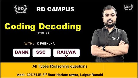REASONING | Coding Decoding Class 1 l  SSC,CGL,CPO ,CHSL,MTS ,NTPC | Devesh jha sir Reasoning