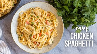 Easy Creamy Chicken Spaghetti | The Recipe Rebel