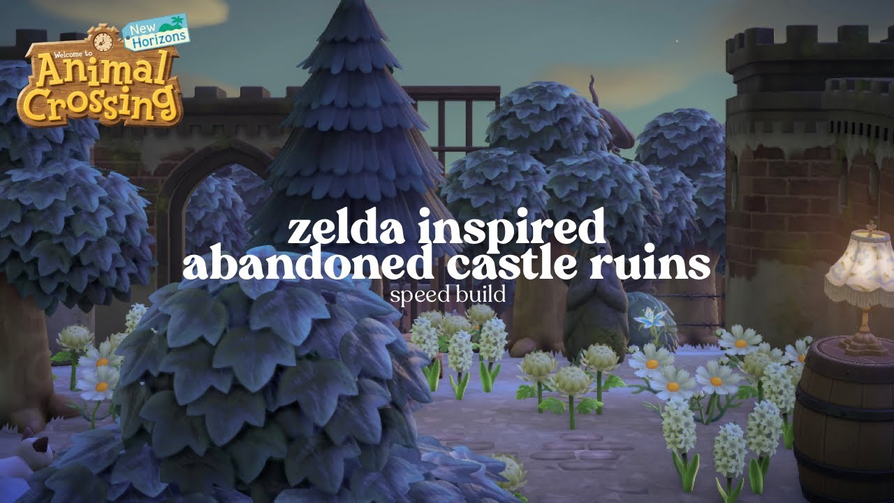 zelda inspired abandoned castle speed build 🍃 | animal crossing new horizons | acnh