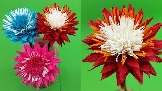 Home Decor Ideas With Flower | Beautiful Paper Flower Making At Home | DIY Paper Crafts