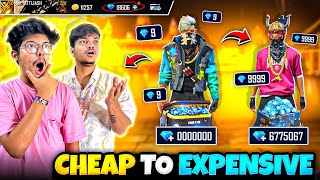 Free Fire 99Diamonds💎 Bundle Vs  9999Diamonds😍 Bundle || Cheap Vs Expensive -Garena Free Fire