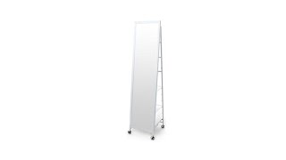 Origami Metal Foldable Mirror Rack with Wheels