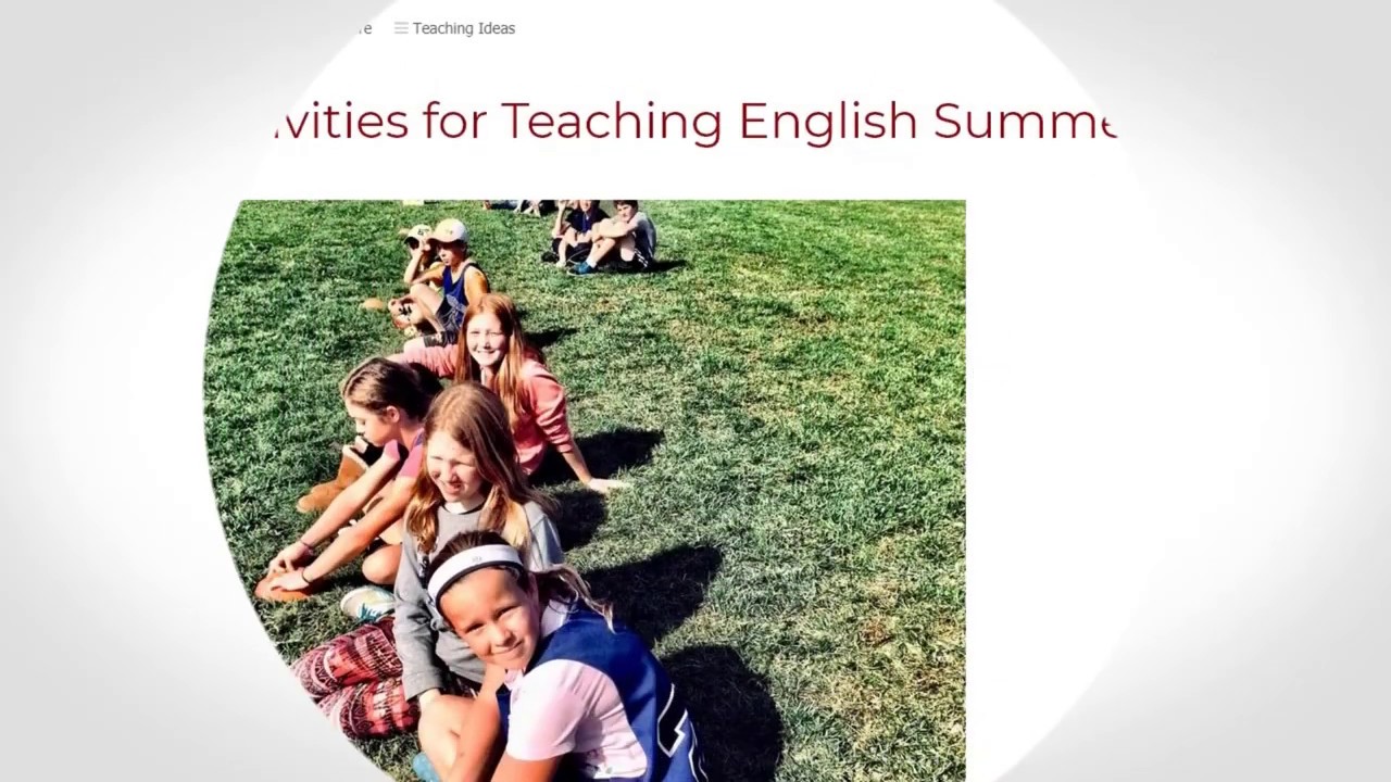 10+ Activities for Teaching English Summer Camp ITTT TEFL Blog YouTube