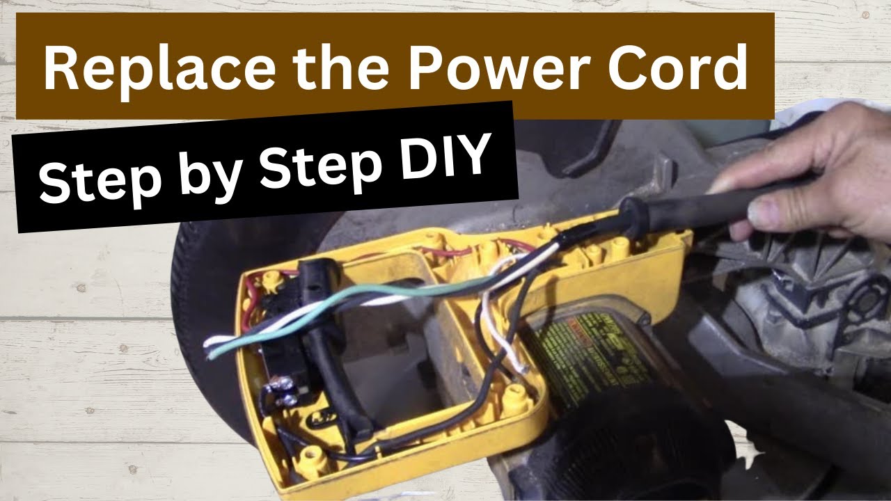 How to REPLACE a POWER CORD on a MITER SAW or other POWER TOOL (and ADD
