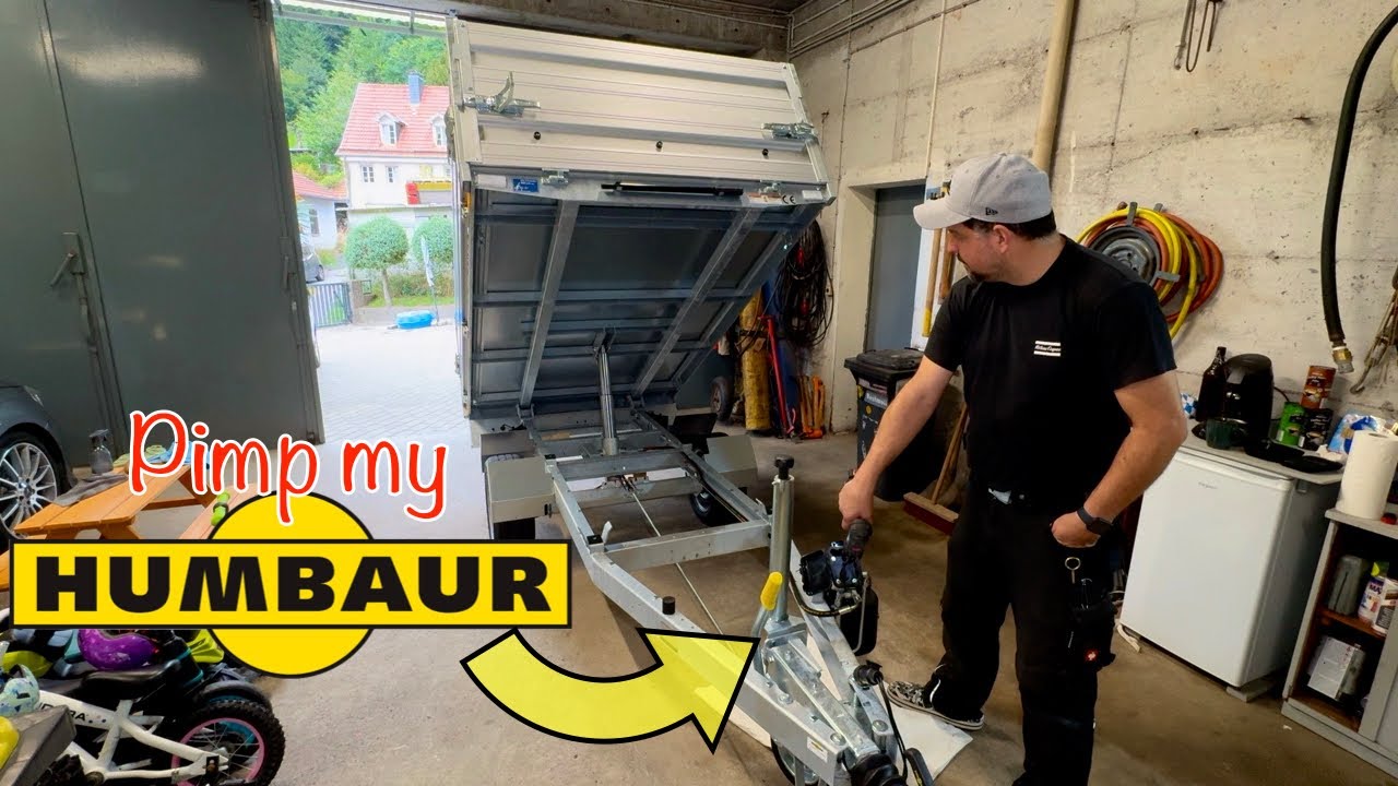 Der geilste Umbau für deinen Humbaur Kipper! so löst du das Platz Problem #Akkuschrauberpumpe
