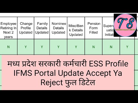 मध्य प्रदेश सरकारी कर्मचारी ESS Profile IFMS Portal पर अपडेट आ गया है एक्सेप्ट और रिजेक्ट दोनों