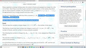 Problem C || Strange Birthday Party || Codeforces Round 694 ||| Div 2