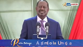 RAILA EXPLOSIVE SPEECH TODAY AFTER HANDSHAKE WITH PRESIDENT RUTO