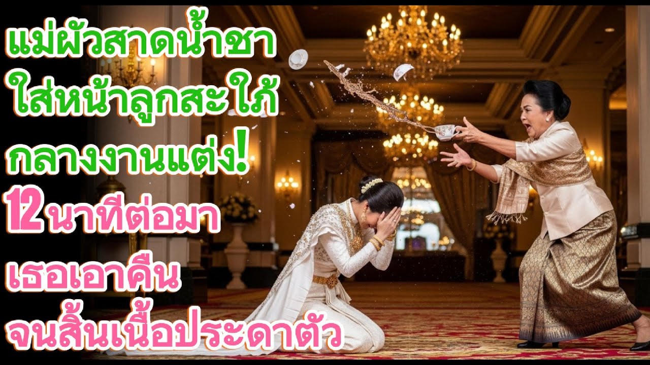 แม่ผัวสาดน้ำชาใส่หน้าลูกสะใภ้กลางงานแต่ง! 12 นาทีต่อมาเธอเอาคืนจนสิ้นเนื้อประดาตัว