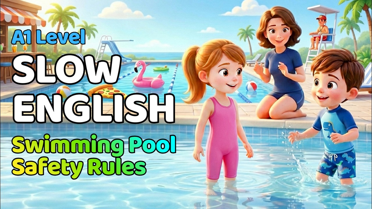 Swimming Pool Safety Rules | English Listening Practice for Start Learning English (A1 - A2 Level)
