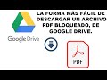 La forma más fácil de descargar PDF, de solo lectura de google drive