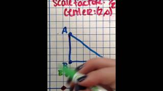 Dilations - The EASY way (No Ruler Needed!) - Scale Factor of 1/2, Center at (2, 0)