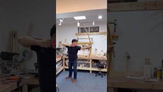 Jaeyoon Lee shooting his new 102lb Yew English Warbow in Korea. #fenwickbows #englishwarbow #archery