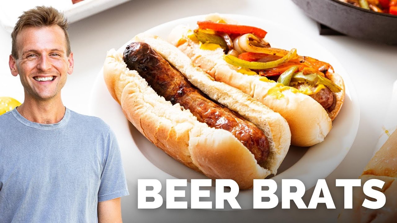 Beer Brats with Sautéed Peppers Easy Backyard BBQ Recipe YouTube