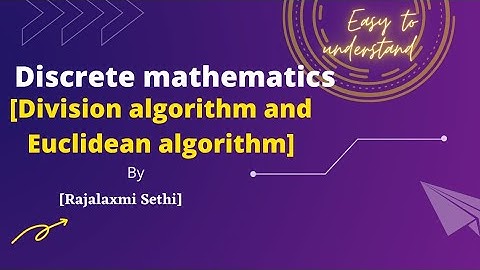 [Division algorithm and Euclidean algorithm] Discrete mathematics #part1