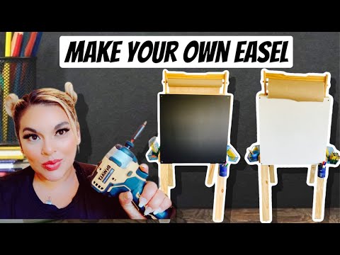 DIY Chalk White Board Easel for Kids I Back to School must have I Wooden Easel