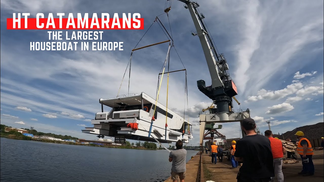 HT Catamarans - Launch of the largest electric houseboat in Europe