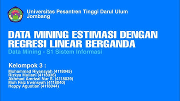 Data Mining Estimasi dengan Regresi Linear Berganda