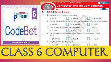 MCQ, QnA and other Exercises - Computer and Its Components | Ch-1 Class 6 Computer #codebot #aps