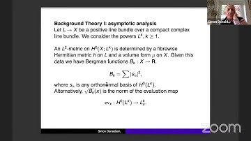 Simon Donaldson: Asymptotic analysis, moment maps and numerical approximations in Kahler geometry