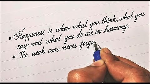 Mahatma Gandhi quotes in beautiful English cursive handwriting style using gel pen # 24
