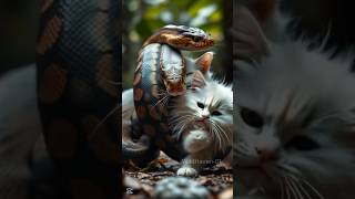 Heroic Rescue Saving A Cat From A Giant Python