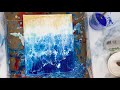 acrylic ocean#1 / fluid art / acrylic painting /海的繪製 壓克力流體畫