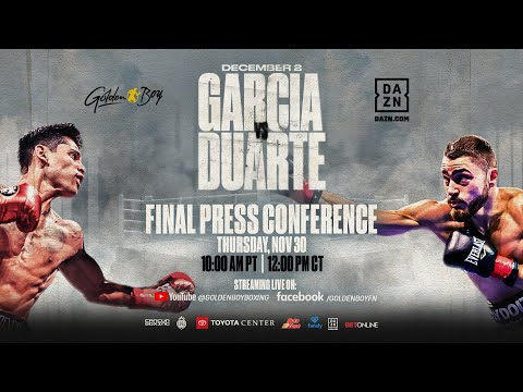 RYAN GARCIA VS. OSCAR DUARTE FINAL PRESS CONFERENCE 